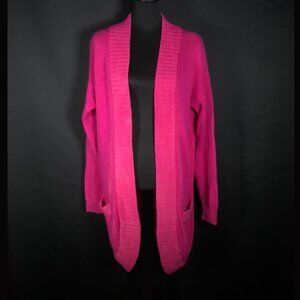 Extended Cardigan with Silk, Nylon & Angora Rabbit Yarn by JL Plum®, Size - Larg